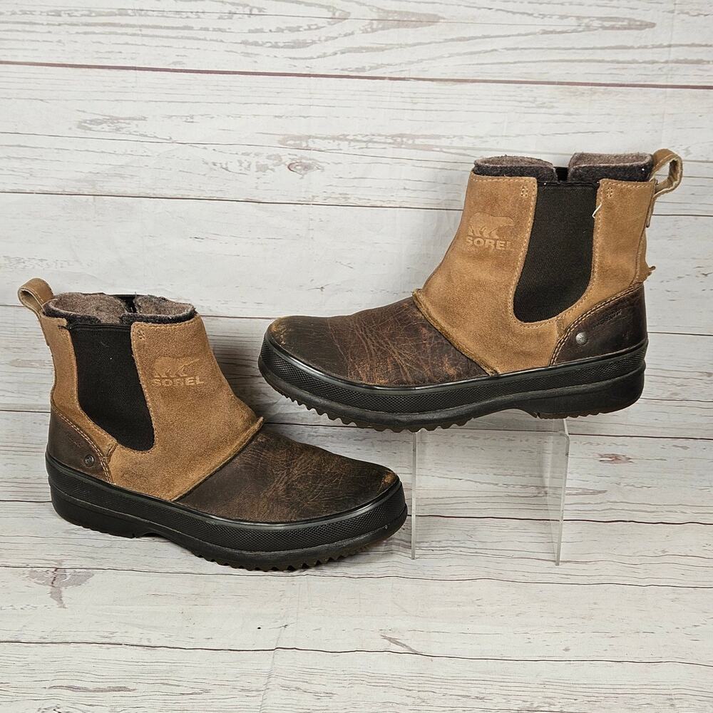 Men’s SOREL Ellesmere NM1677-224 Boots Tan Brown USA 8 Waterproof Insulated
